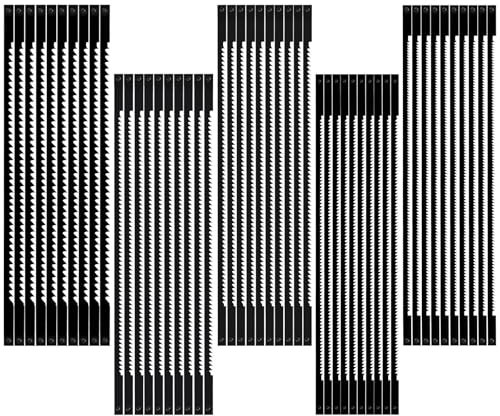 TXErfolg 50 Hojas de Sierra de Marquetería 10/15/18/20/24 Dientes Cuchilla de Sierra de Mesa para Serrar Madera Plástico Espuma Metal Blando - 127 mm