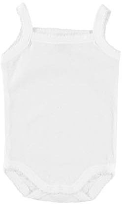 BABIDU Body bébé à fines bretelles, 100% coton doux et respirant, idéal pour les nouveau-nés filles et garçons, vêtement confortable pour bébé, body sans manches pour bébé jusqu'à 36 mois unisexe