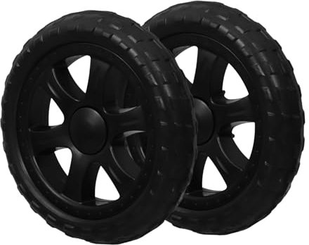 CIYODO Ruote in Gomma Nera Da 2 Pezzi Sostituzione Del Carrello Della Spesa Ruote Di Ricambio Per Carrelli Multiuso Accessori Per Carrelli Rotelle