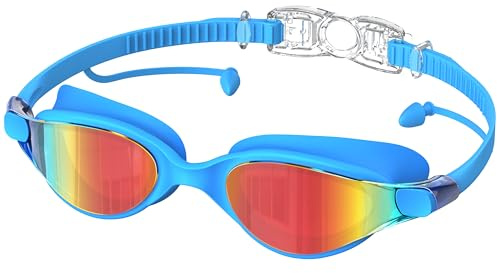 Ambienden Polarising Swimming Goggles for Men and Women, Professional Diving Goggles, Galvanised Lens, UV Protection, Anti-Fog, Tight Swimming Goggles for Adults and Teenagers