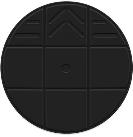 LLINthy Tapis de réalité virtuelle pour jeu de lunettes de réalité virtuelle Coussin de simulation de mouvement rond Tapis de sol pliable PU Simulation de mouvement