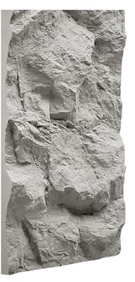 IZODEKOR Pannelli in pietra PU 60 x 120 cm – Pannelli da parete 3D autoadesivi per interni ed esterni – Rivestimento da parete effetto pietra per decorazione da parete, pannelli in PU con design