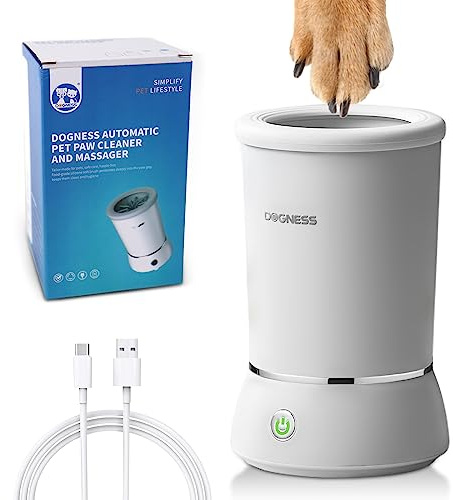 DOGNESS Limpiador automático de patas para perros, limpiador eléctrico de patas de perro, recargable por USB, 360 °, todo en todo el mundo