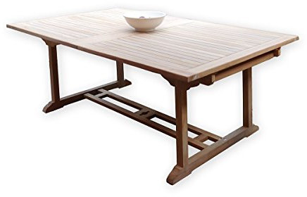 Antike Fundgrube Gartentisch Tisch Gartenmöbel aus massivem Teakholz ausziehbar 300 cm (3653)