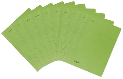 Original Falken 100er Pack Recycling-Schnellhefter DIN A4 grün. Made in Germany Blauer Engel Hefter Papphefter Kartonschnellhefter Schulhefter Pappordner Mappe Schulordner ideal für Schule und Uni