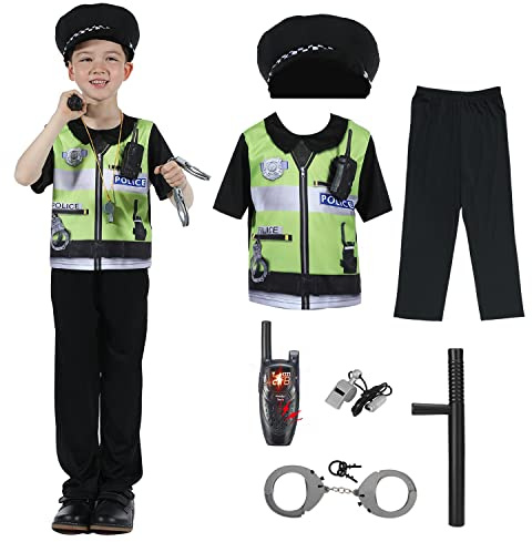 Sincere Party Costumes de police pour enfants costumes de police pour enfants costumes de police fantaisie pour garçons et filles cosutme 6-8 ans…