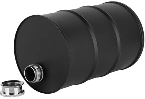 Cyrank Flachmann Edelstahl, Klein Benzin-Kanister Optik, Taschen-Flasche Für Whiskey 700 Ml Mit Verschlussdeckel, Schnaps-Flasche