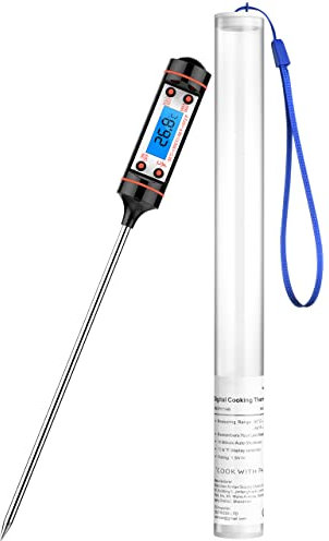 CGZZ Termometro, Termometro di cottura multifunzione Termometro da cucina digitale in acciaio inox con lettura istantanea