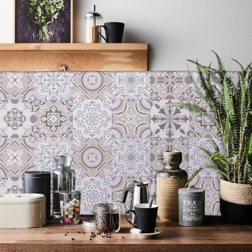 HORIWE Fliesenaufkleber Marokko Wandfliese Aufkleber 20Stück Selbstklebende Tapete Fliesensticker Fliesen Wasserdicht Wandaufkleber für Küche,Bäder,Schrank,Möbel,Tisch
