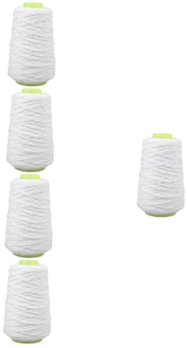 Angoily 5 Rollen Steinwollfaden Maurerlinie Maurerwerkzeuge Baumwolllinie Layout-Tool Baumwollfaden Weiß