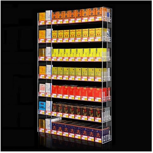 WUIIEN Zigarettenregal, Ladenregale, Zigarettenständer für den Einzelhandel, an der Wand montiertes Zigarettenregal, Zigarettenvitrinen, Ausstellungsständer für Supermärkte, Convenience Stores, Ges