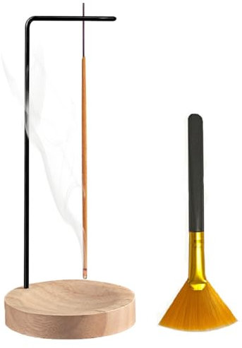 Contenitore per Incenso Invertito,Rimovibile Bruciatore Incenso in Legno,Bruciatore di Incenso Invertito,Porta Incenso Adatto per La Casa,L'ufficio, Lo Yoga, La Decorazione Della Meditazione,Nero