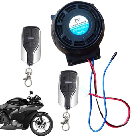 Duroecsain - Alarma remota para moto, alarma de ciclismo con mando a distancia | Control remoto antirrobo impermeable para moto Warner,Alarma fuerte de alta sensibilidad, de seguridad para los