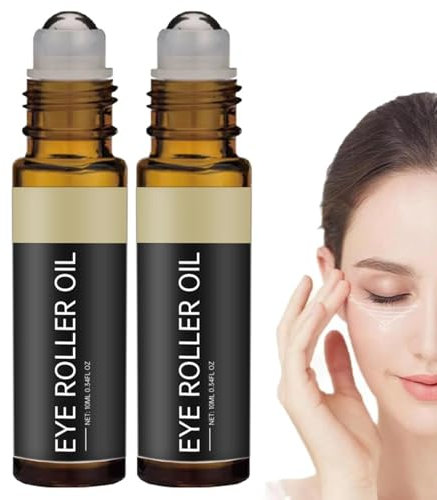 Eye roller oil Infused Castor Oil and Frankincense oil,Huile anti-âge,Sérum visage à bille pour le contour des yeux et le visage,Pressé à froid,Ingrédients naturels, extrait d'huile de ricin (2)