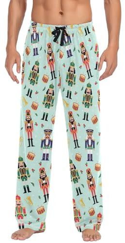 Aifnlsf Nutcracker Christmas Ballet Men's Pajama Pants Casual Sleepwear Breathable Pjs Bottoms with Pocket Drawstring M