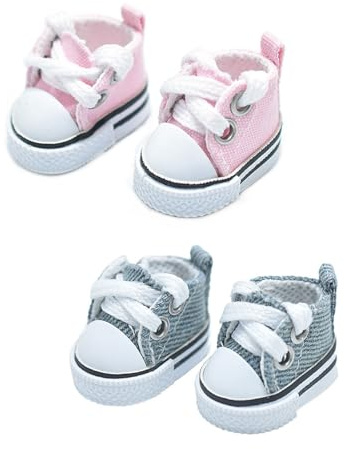 JUKOTA 2 Paia Scarpe di tela per bambole da 17 cm, Vestiti per bambola, adatti per Pupazzo da 17 cm, Accessori per bambole