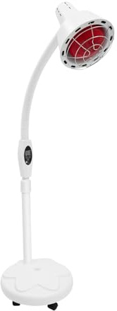 LENJKYYO Lampada a luce rossa da 275 W, lampada a infrarossi con timer e 5 ruote direzionali, girevole a 360°, temperatura regolabile da 8 a 70 °C, per terapia termica
