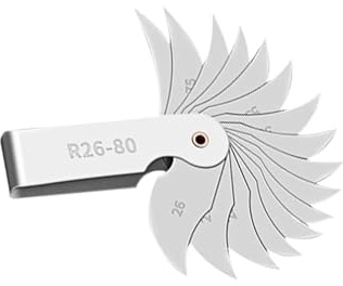Calibre de paso de rosca, Plantilla de radio paso rosca R calibre R0.3-80 for cóncavo interno externo convexo(R26-80)