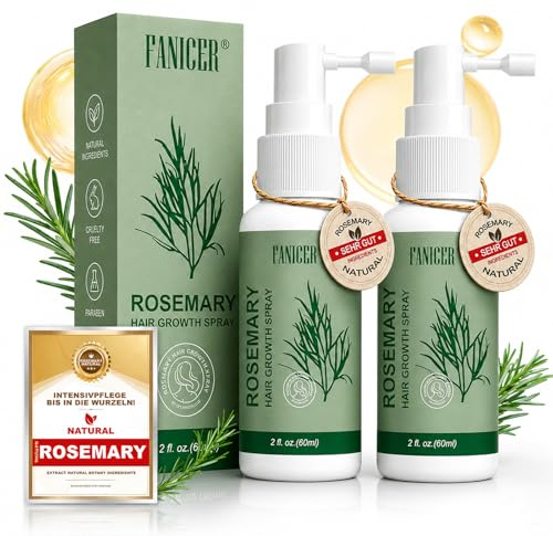 Rosemary Oil Cuidado del Cuero Cabelludo,Aceite para el Crecimiento Capilar,Aceite de Romero,Estimula el Crecimiento del Cabello,Mejorar el Volumen del Pelo,para Mujeres y Hombres,2Piezas