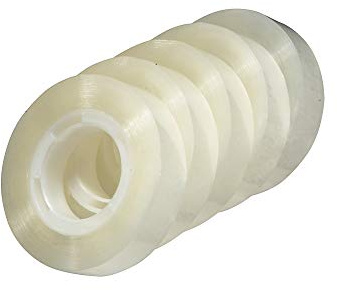 herlitz Klebeband transparent, klar, Klebefilm, 33 m x 12 mm, 5 Rollen