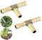 FAVENGO 2 Pcs T 8mm Combustible Manguera de 8 mm Gas Butano Empalme Manguera 3 Vias t Tubo de Gasolina Tubo de Conexión de Gas Butano Empalmes de Manguera de Gas Conector Latón t para Combustible
