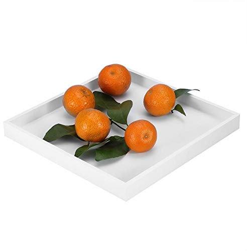 Bandeja de madera Cuadrado Bandeja de madera multiusos Joyas de escritorio Bandeja de organizador de almacenamiento de cosméticos Bocadillo de café Bandeja de transferencia de comidas de comida