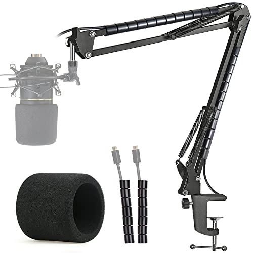 MXL 770 990 Supporto per Microfono con Filtro Anti-pop - Supporto Microfono a Braccio con Parabrezza, Passacavo Compatibile Con microfoni MXL 770 990 di YOUSHARES