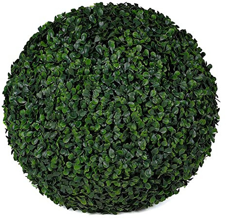 Gruytoie Bolas Artificiales de boj, Bola de topiario de Plantas Artificiales, Juego de esferas de imitación con protección UV para decoración Interior y Exterior (38cm)