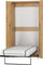 BIM Furniture Wandbett Schrankbett Teddy 90x200 cm Bettschrank, Vertikal Wandklappbett, Schrank mit integriertem Klappbett, Funktionsbett inkl. Lattenrost (Artisan Eiche)