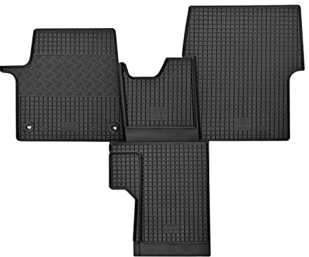 Fußmatten kompatibel mit Citroen SpaceTourer 2 Sitze 2016- Gummi Auto 100% passgenaue Gummimatten Automatten Antirutsch Schwarz