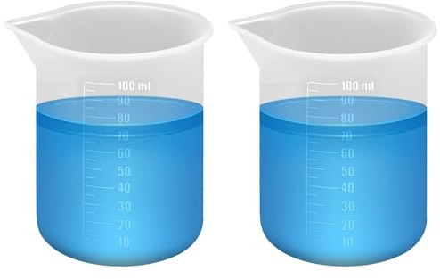 2pcs Laundry Measuring Cup, 100ml Silicone Liquid Measuring Cups Reusable Laundry Detergent Measuring Dispenser Cup for Liquid Detergent Home Dormitory, No More Mess or Leaks