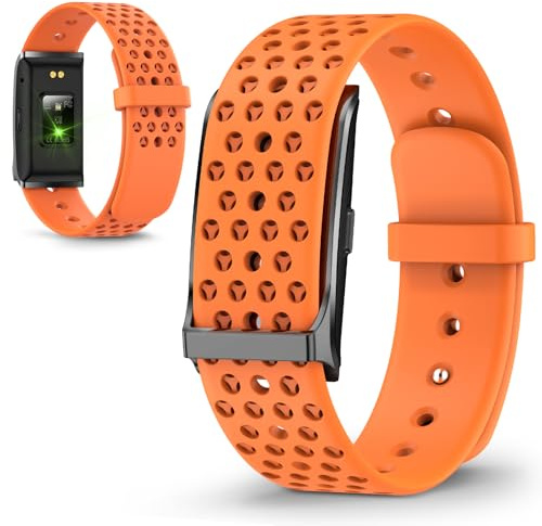 Yanmis Health Fitness Tracker, Bärbar Smart Armband för Män Kvinnor, 127 Sportlägen, Sömnmonitor, 10m Vattentät, Samtalspåminnelse, Väckarklocka, Fotokontroll (ORANGE)