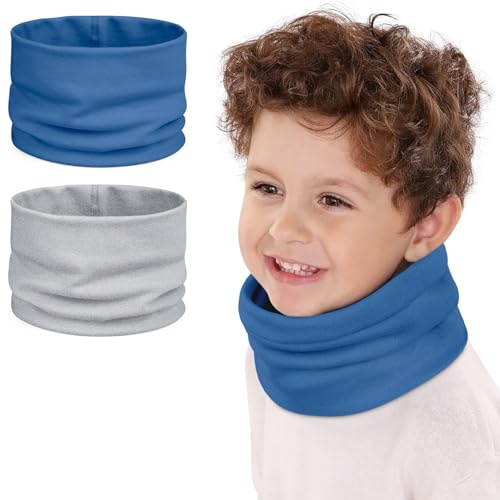Kiiwah 2 Piezas Braga Cuello Niño, Pañuelos Cuello Niña Primavera Otoño Invierno Cálido Braga Cuello Niña Algodon Tubular Bufanda Niño Cuello para Niños Niñas 0-8 Años