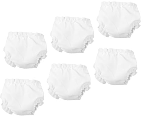 GARIOUANS Ropa Interior para Muñecas 10 Pulgadas 6 Piezas Ajustables Pañales Reutilizables de Tela para Juguetes Accesorios para Muñecas Pequeñas Ropa de Flexible y Lavable