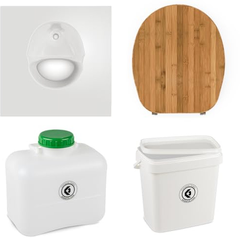 Kildwick Compost Toilets FreeLoo Bambus M Trenntoilette Bausatz Klassik XL Weiß