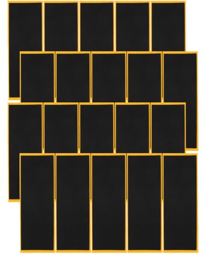 Veemoon 20 Pezzi Nastro Adesivo in Schiuma Nero 38x110mm per Skateboard da Dito, Accessori Fingerboard Antiscivolo per Giochi Tavoletta, Ricambio per Tastiere e Mini Skateboard