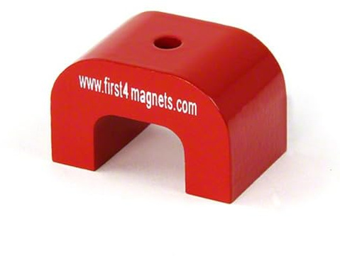 Magnet Experts F4M813-1 stor hästskomagnet, röd