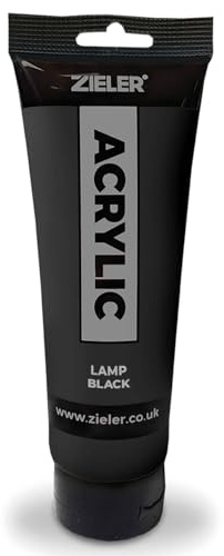 Zieler Acrylic Paint - Large 250ml (8.45oz) Tube (Lamp Black)