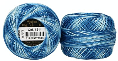 Anchor 4591008-01211 brodergarn, 100% bomull, 1211, tjocklek 8, 82 m, 16 gram
