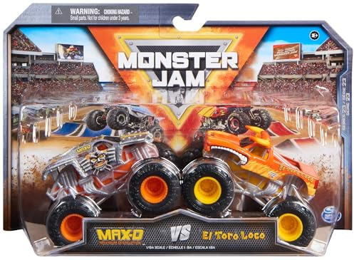 Monster Jam - Original Zweier-Pack mit Max-D und El Toro Loco - authentischen Monster Trucks im Maßstab 1:64
