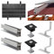 Solar Halterung Ziegeldach Montage Set, Upgrade Module 300MM Module Befestigung Schiene Dachhaken, Ziegeldach Montageschiene Set, Schwarz Einstellbare Klemmen für Modul Dicke 35mm