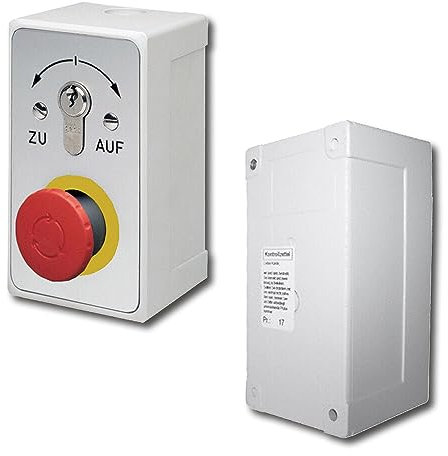 Schlüsseltaster Schlüsselschalter Unterputz geba S-APZ 2-2T/1.N Tor Antrieb Motor mit Not-Aus