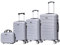 Mi Ko Mi Ka Elegantes Reisekoffer-Set: leichtes ABS-Gehäuse, Nummernschloss, 4 um 360° drehbare Rollen, Teleskopgriff aus Aluminium, Set mit 3 oder 4 Koffern, grau, 8002