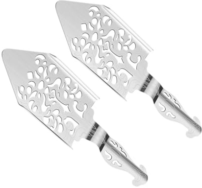 TOYANDONA 2 piezas Cucharas para Absenta de Acero Inoxidable Filtro Práctico para Disolver Azúcar Accesorio de Bar Versátil para Hogar y Reuniones