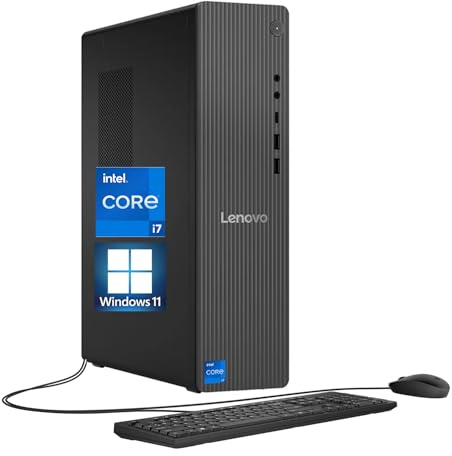 Lenovo IdeaCentre Liter Tower Desktop Computer • 20-core Intel Core i7-14700 Processor • 16GB DDR5 • 512GB SSD • Office 365 for The Web • HDMI + VGA, Wi-Fi 6 • Wired Keyboard & Mouse • Windows 11