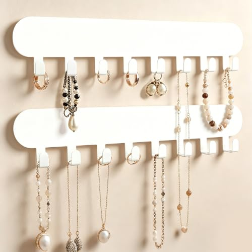 Organizador de Joyas para Colgar en Pared,2 Piezas Colgador de Collares