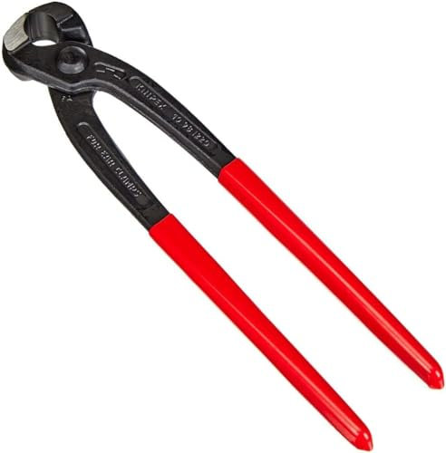 Knipex Alicate para abrazaderas de oreja negro atramentado, recubiertos de plástico 220 mm 10 98 I220