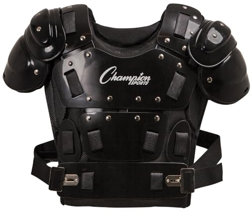Champion Sports 15 Outside Plastic Shield Pro Model Umpire Chest Protector - Soft Foam Padded Chest Protector - Adult