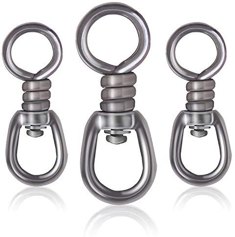 SHADDOCK Edelstahl Angeln Wirbel Snap Angelhaken Köder Connector Hochfeste Angeln Anschlüsse für Thunfisch Longline Meer Salzwasser Angeln (5#-10Stk)
