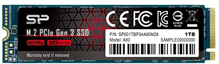 Siliconpow SSD P34A80 1TB, M.2 PCIe Gen3 x4 NVMe, 3200/3000 MB/s SP001TBP34A80M28